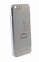 Накладка со стразами Dior для IPhone 6/6S серебро