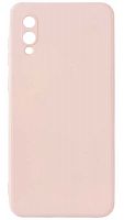 Силиконовый чехол Soft Touch для Samsung Galaxy A02/A022 с защитой камеры бледно-розовый
