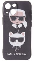 Силиконовый чехол для Apple iPhone 13 mini Karl Lagerfeld черный