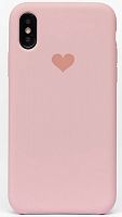 Задняя накладка Soft Touch Love для Apple iPhone X/XS бледно-розовый