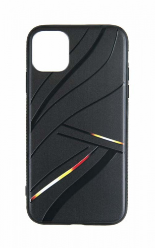 Силиконовый чехол для Apple iPhone 11 с рисунком полосы черный