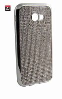Силиконовый чехол для Samsung Galaxy A520/A5 (2017) из страз серебро