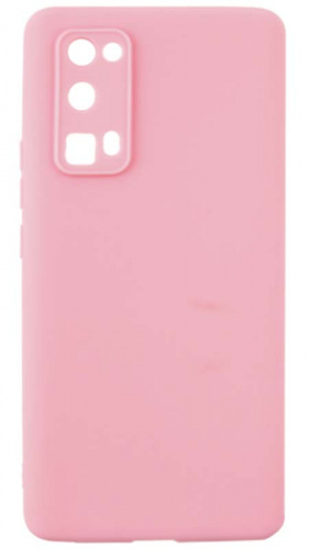 Силиконовый чехол для Huawei Honor 30 Pro матовый розовый