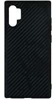 Силиконовый чехол для Samsung Galaxy Note 10 Plus плетенный черный