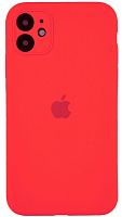 Силиконовый чехол Soft Touch для Apple iPhone 11 с защитой камеры лого красный