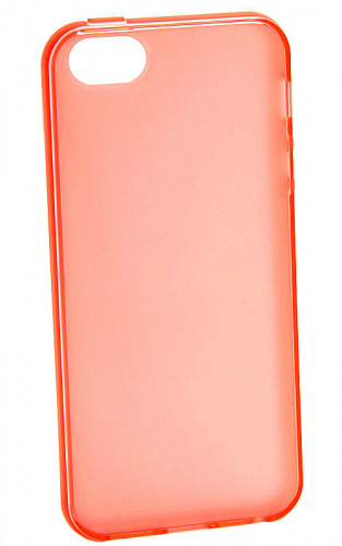 Накладка силиконовая для iPhone 5 матовая  красная
