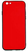 Силиконовый чехол для Apple iPhone 6/6S стеклянный красный