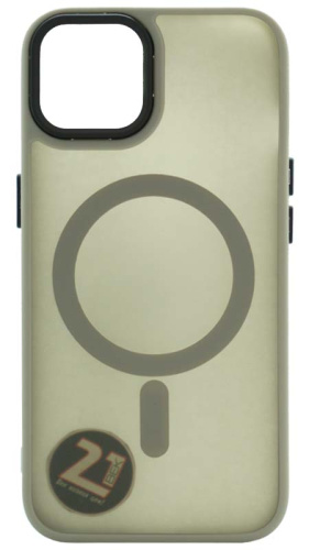 Силиконовый чехол MagSafe для Apple iPhone 13/14 матовый титан