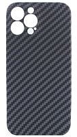 Силиконовый чехол для Apple iPhone 13 Pro Max карбон черно-серый