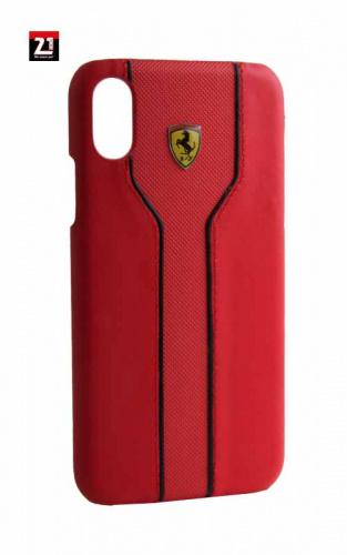Чехол для iPhone X Ferrari scuderia (Красный)