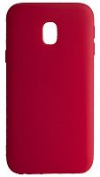 Силиконовый чехол для Samsung Galaxy J530/J5 (2017) матовый красный