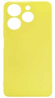 Силиконовый чехол для Tecno Spark10 Pro матовый желтый