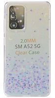 Силиконовый чехол для Samsung Galaxy A52/A525 звездочки голубой градиент
