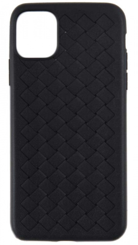 Силиконовый чехол для Apple iPhone 11 Pro Max плетеный черный