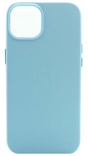 Силиконовый чехол MagSafe для Apple iPhone 14 кожа голубой