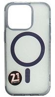 Силиконовый чехол для Apple iPhone 14 Pro MagSafe с уголками фиолетовый
