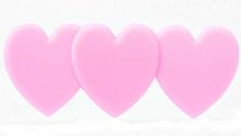 Декоративная наклейка на чехол три сердца розовый