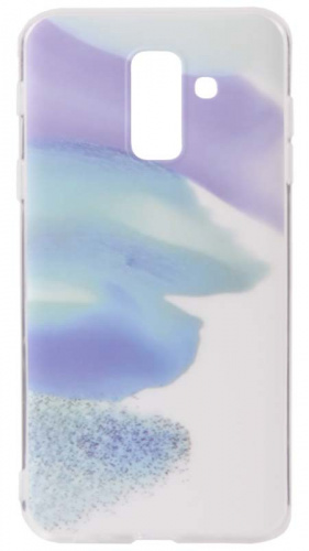 Силиконовый чехол для Samsung Galaxy A605/A6 Plus краски голубой