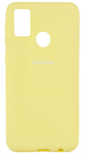 Силиконовый чехол для Samsung Galaxy M21/M215 с лого желтый