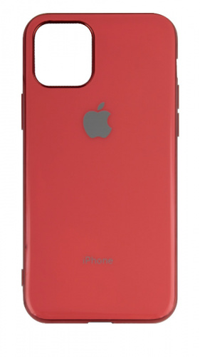 Силиконовый чехол для Apple iPhone 11 Pro яблоко глянцевый коралловый
