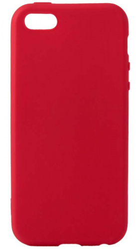 Силиконовый чехол для Apple iPhone 5/5S/SE матовый красный
