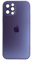 Силиконовый чехол для Apple iPhone 12 Pro AG Glass матовое стекло фиолетовый