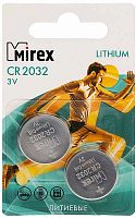Батарейка MIREX CR2032-2BL Lithium 3В 2 шт в блистере