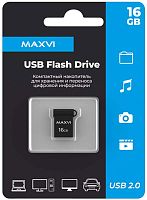 16GB флэш драйв Maxvi темно-серый (FD16GBUSB20C10MM)