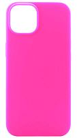 Силиконовый чехол Soft Touch для Apple iPhone 14 без лого неоновый розовый