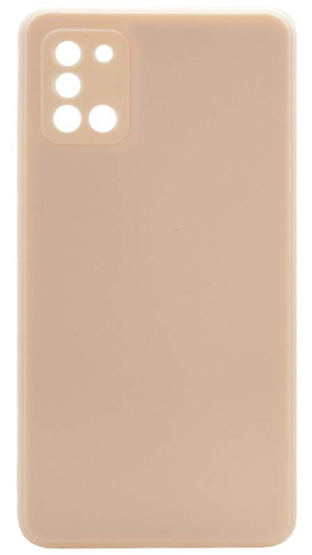 Силиконовый чехол Soft Touch для Samsung Galaxy A31/A315 с защитой камеры бледно-розовый