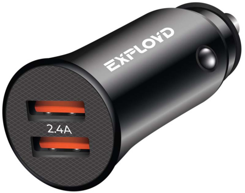 АЗУ 2 USB Exployd EX-Z-1348 SHAFT 2400mA чёрный