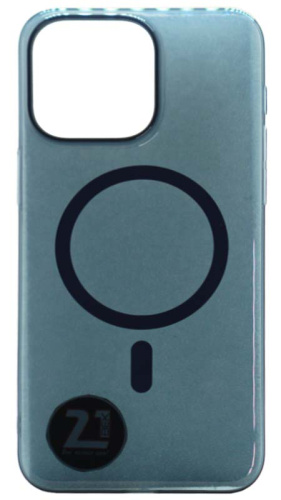 Задняя накладка MagSafe для Apple Iphone 15 Pro Max прозрачный синий