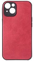 Силиконовый чехол для Apple iPhone 13 mini кожа красный