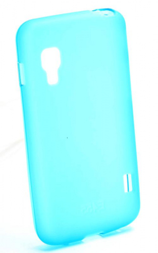 Силикон LG Optimus L5 2 E455 матовый голубой