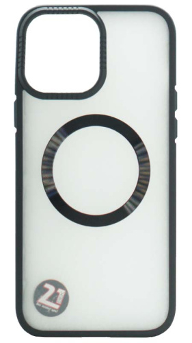 Силиконовый чехол для Apple iPhone 13 Pro Max LEDREAM MagSafe черный