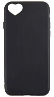 Силиконовый чехол для Apple iPhone 7/8 с вырезом-сердечком черный