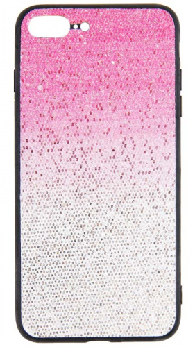 Силиконовый чехол для Apple iPhone 7 Plus/8 Plus чешуя блестящий розовый
