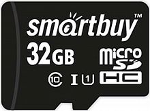 32GB карта памяти MicroSDHC class10 UHS-I Smart Buy (без адаптеров)