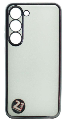 Силиконовый чехол для Samsung Galaxy S23 с окантовкой черный