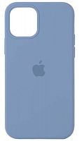 Задняя накладка Soft Touch для Apple Iphone 12/12 Pro серо-голубой