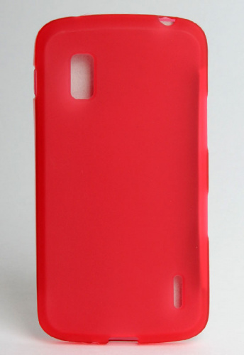 Силиконовый чехол матовый для  LG Nexus 4/ E960 красный