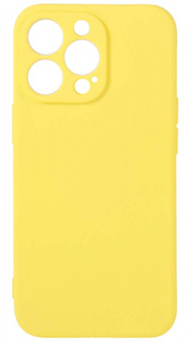 Силиконовый чехол Soft Touch для Apple iPhone 13 Pro с защитой камеры желтый