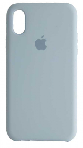 Задняя накладка Soft Touch для Apple iPhone X/XS бледно-голубой