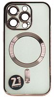 Силиконовый чехол Anyland для Apple iPhone 14 Pro magsafe розовый