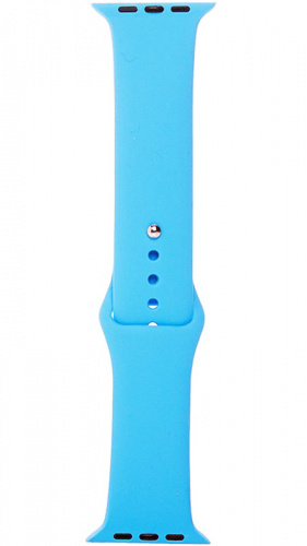 Ремешок на руку для Apple Watch 42-44mm силиконовый Sport Band голубой