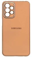 Силиконовый чехол для Samsung Galaxy A23/A235 глянцевый с окантовкой пудра