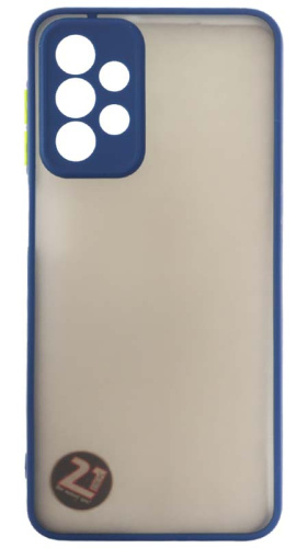 Силиконовый чехол для Samsung Galaxy A23/A235 хром синий