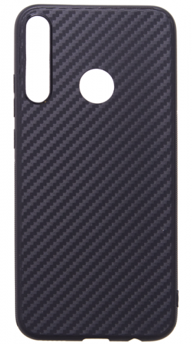 Силиконовый чехол для Huawei P40 Lite E/Honor 9C карбон черный