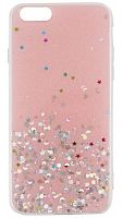 Силиконовый чехол для Apple iPhone 6/6S звёздочки розовый