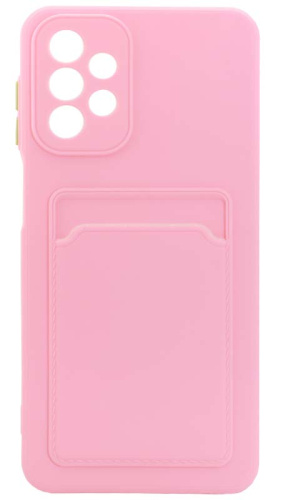 Силиконовый чехол для Samsung Galaxy A23/A235 с кардхолдером розовый